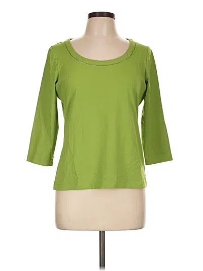 Pre-owned Worth 3/4 Sleeve Top Green Boatneck Tops