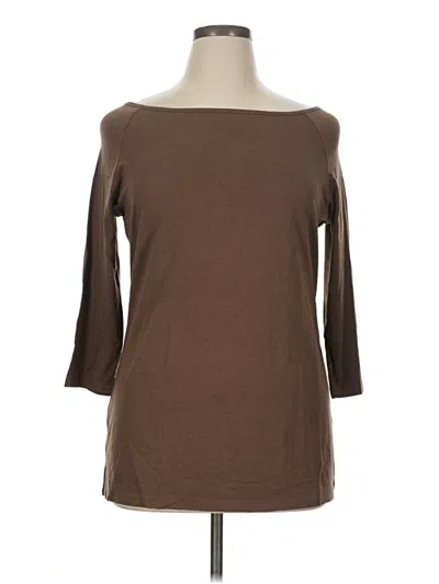Pre-owned Worth 3/4 Sleeve T-shirt In Brown