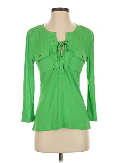 Pre-owned Worth 3/4 Sleeve T-shirt In Green
