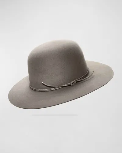 Worth & Worth By Orlando Palacios Men's Slater Beaver Felt Fedora Hat In Gray