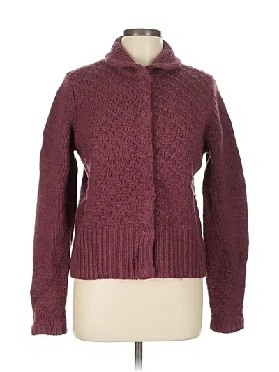 Pre-owned Worth Cardigan Sweater In Burgundy