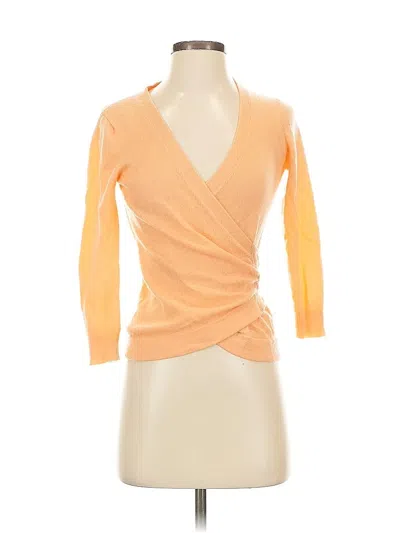Pre-owned Worth Cashmere Cardigan Sweater In Orange