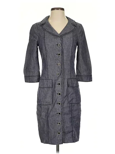 Pre-owned Worth Casual Dress In Gray