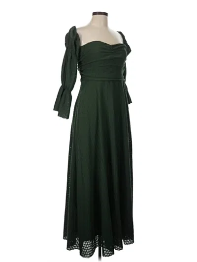 Pre-owned Worth Casual Dress In Green