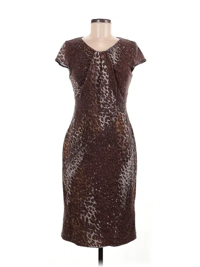 Pre-owned Worth Cocktail Dress In Brown