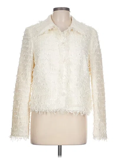 Pre-owned Worth Faux Fur Jacket In Ivory