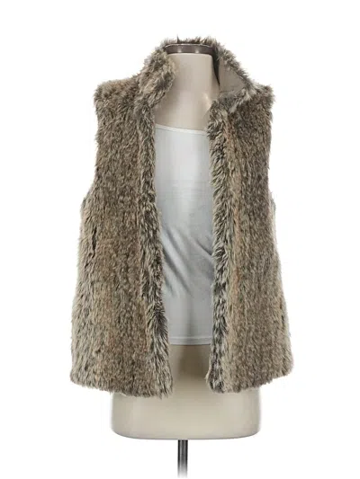 Pre-owned Worth Faux Fur Vest In Gray