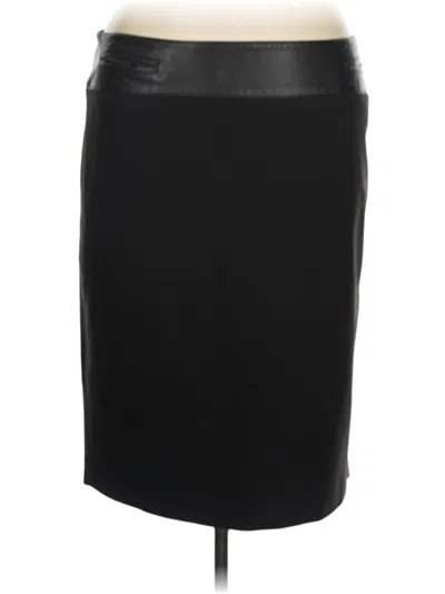 Pre-owned Worth Faux Leather Skirt In Black