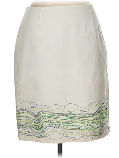 Pre-owned Worth Formal Skirt In Ivory