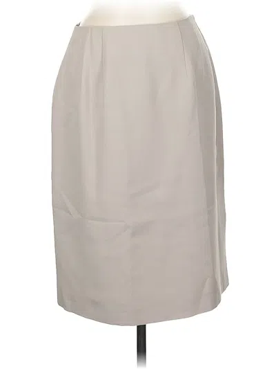 Pre-owned Worth Formal Skirt In White