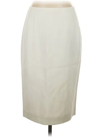 Pre-owned Worth Formal Skirt In White
