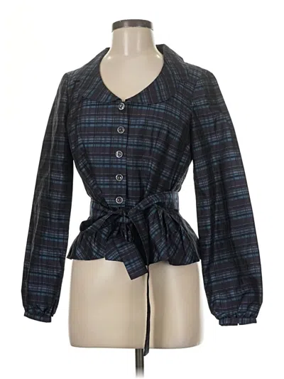 Pre-owned Worth Long Sleeve Blouse In Blue