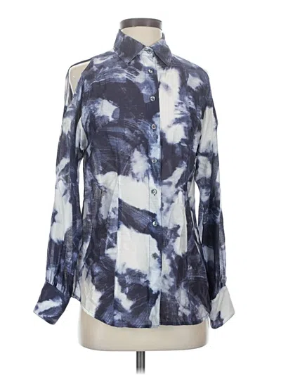 Pre-owned Worth Long Sleeve Blouse In Blue