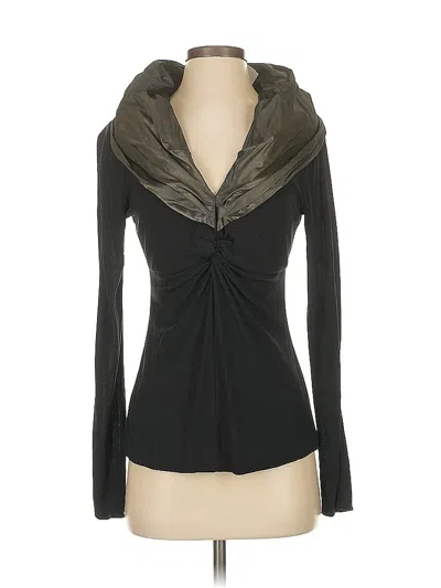 Pre-owned Worth Long Sleeve Top Black Cowl Neck Tops