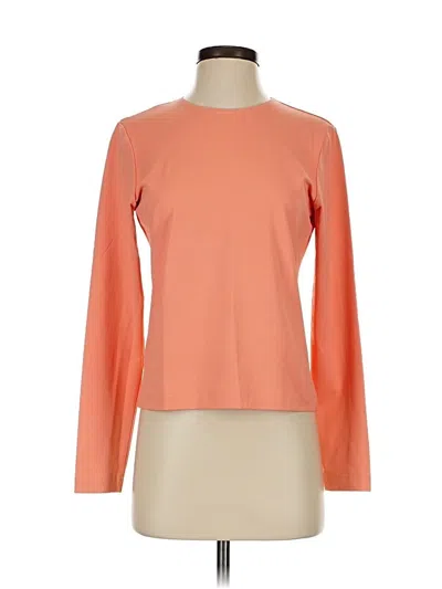 Pre-owned Worth Long Sleeve Top Orange Boatneck Tops