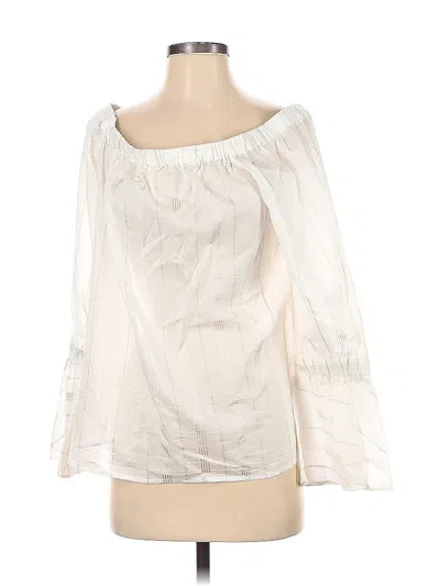 Pre-owned Worth New York 3/4 Sleeve Blouse In White
