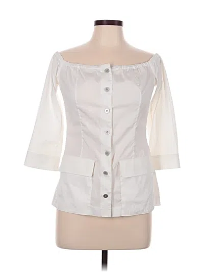 Pre-owned Worth New York 3/4 Sleeve Blouse In White