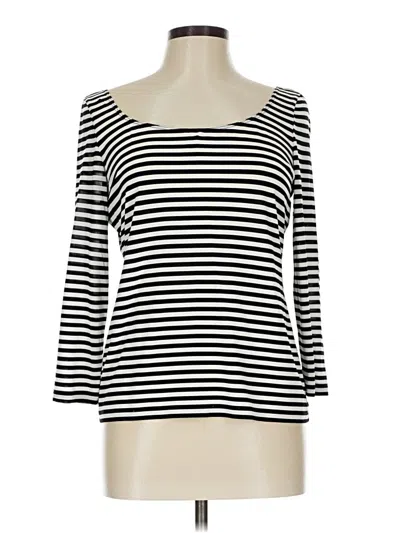 Pre-owned Worth New York 3/4 Sleeve Top Black Boatneck Tops