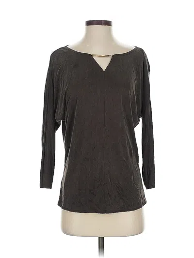 Pre-owned Worth New York 3/4 Sleeve Top Gray Cold Shoulder Neckline Tops