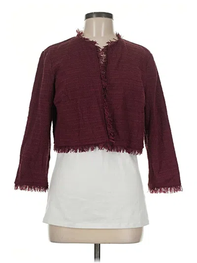 Pre-owned Worth New York Cardigan Sweater In Burgundy