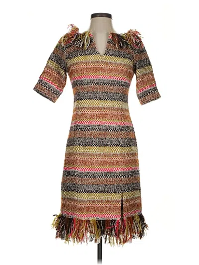 Pre-owned Worth New York Cocktail Dress In Brown