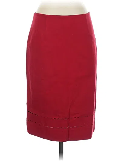 Pre-owned Worth New York Formal Skirt In Burgundy