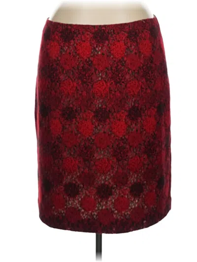 Pre-owned Worth New York Formal Skirt In Burgundy