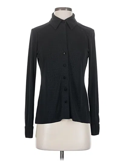 Pre-owned Worth New York Long Sleeve Blouse In Black