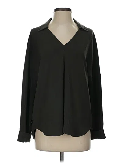 Pre-owned Worth New York Long Sleeve Blouse In Black