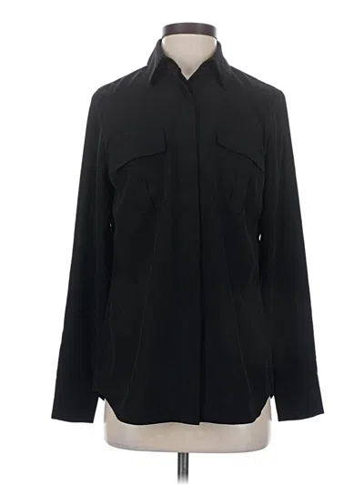 Pre-owned Worth New York Long Sleeve Blouse In Black