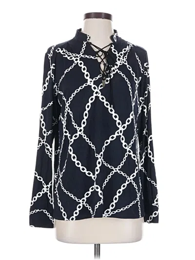 Pre-owned Worth New York Long Sleeve Blouse In Blue