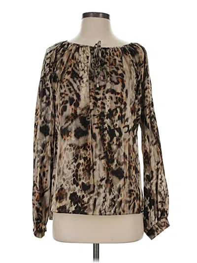 Pre-owned Worth New York Long Sleeve Blouse In Brown