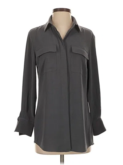 Pre-owned Worth New York Long Sleeve Blouse In Gray