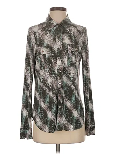 Pre-owned Worth New York Long Sleeve Blouse In Green