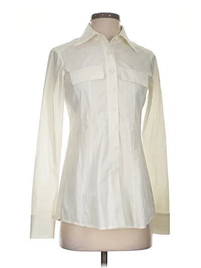 Pre-owned Worth New York Long Sleeve Blouse In Ivory