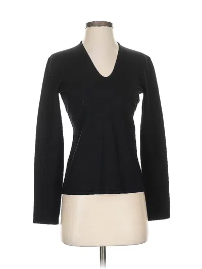 Pre-owned Worth New York Long Sleeve Top Black V-neck Tops