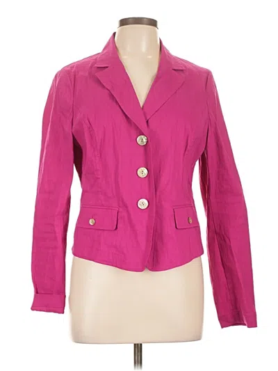 Pre-owned Worth New York Long Sleeve Top Pink Square Neckline Tops