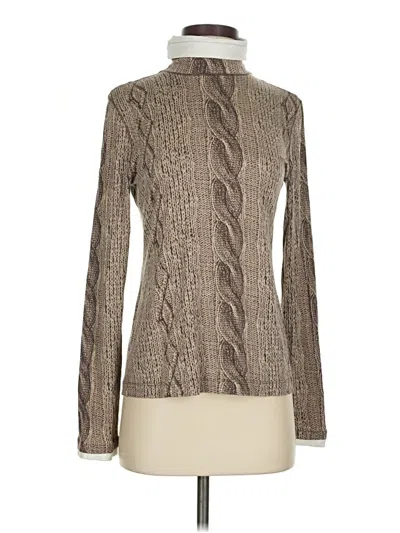 Pre-owned Worth New York Long Sleeve Turtleneck In Brown