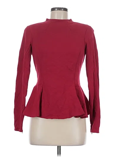 Pre-owned Worth New York Long Sleeve Turtleneck In Burgundy