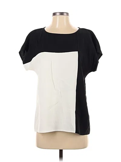 Pre-owned Worth New York Short Sleeve Blouse In Black