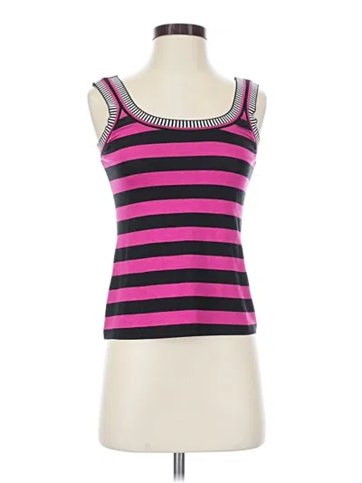 Pre-owned Worth New York Tank Top Pink Stripes Pattern Scoop Neck Tops