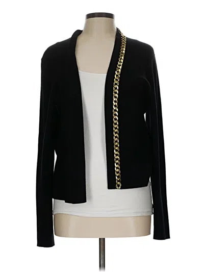 Pre-owned Worth New York Wool Cardigan Sweater In Black