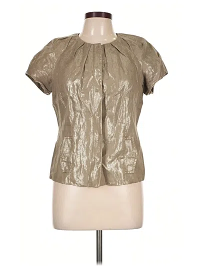 Pre-owned Worth Short Sleeve Blouse In Gold