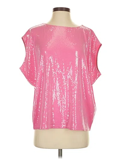 Pre-owned Worth Short Sleeve Blouse In Pink