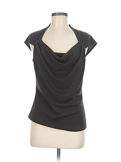 Pre-owned Worth Short Sleeve Top Black Cowl Neck Tops