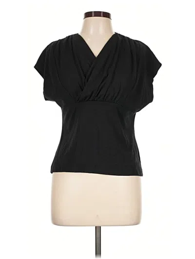 Pre-owned Worth Short Sleeve Top Black Cowl Neck Tops