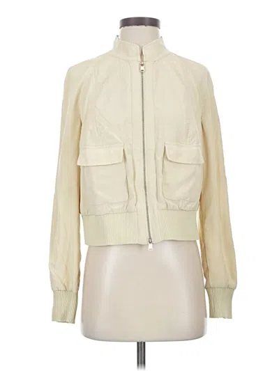 Pre-owned Worth Silk Cardigan Sweater In White