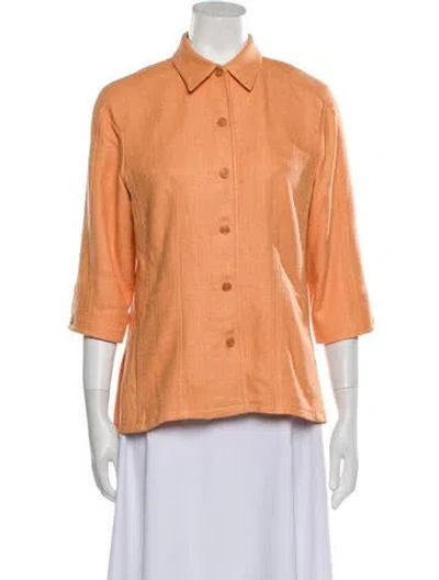Pre-owned Worth Silk Evening Jacket In Orange