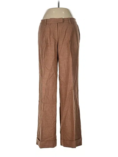 Pre-owned Worth Silk Pants In Brown