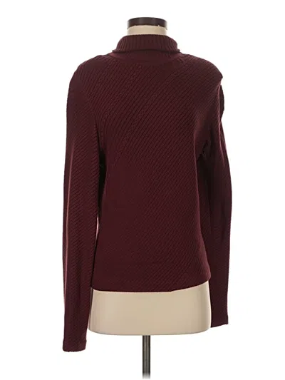 Pre-owned Worth Silk Pullover Sweater In Burgundy